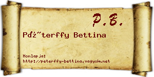 Péterffy Bettina névjegykártya